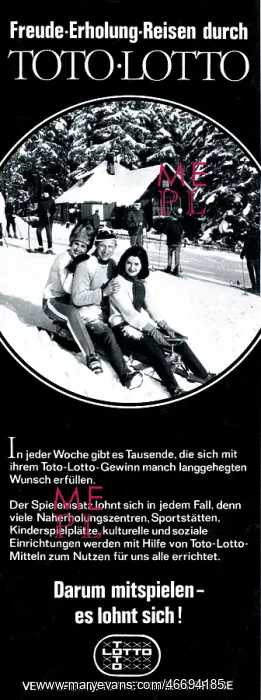 : Toto-Lotto, advertising 1977 : Toto-Lotto, advertising 1977