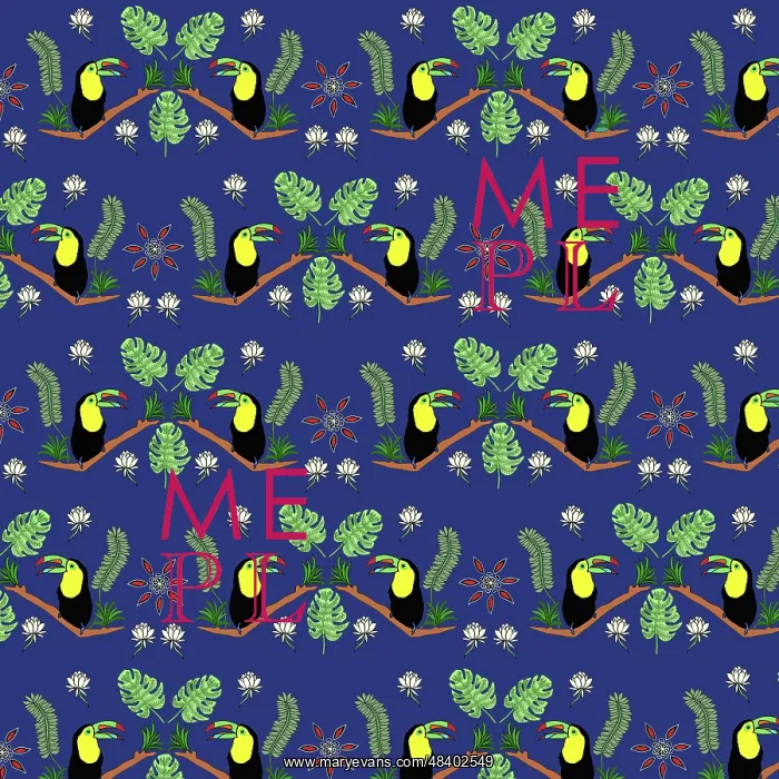  : Toucan repeating pattern