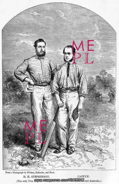 : Touring English cricketers Stephenson and Caffyn : Touring English cricketers Stephenson and Caffyn