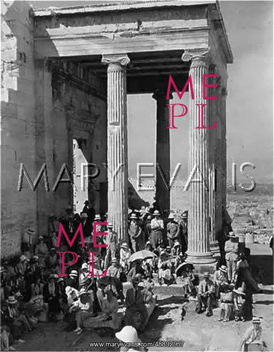 : TOURISTS AT ACROPOLIS : TOURISTS AT ACROPOLIS