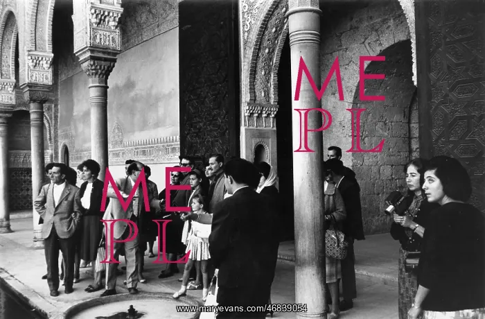 : Tourists at the Alhambra, Granada, Spain : Tourists at the Alhambra, Granada, Spain