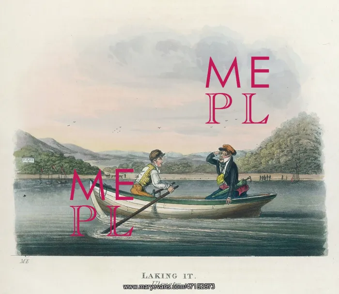 : Tourists Boating on Ullswater : Tourists Boating on Ullswater