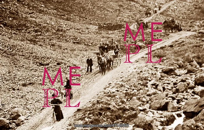  : Tourists on Honister Pass, Lake District, Victorian period