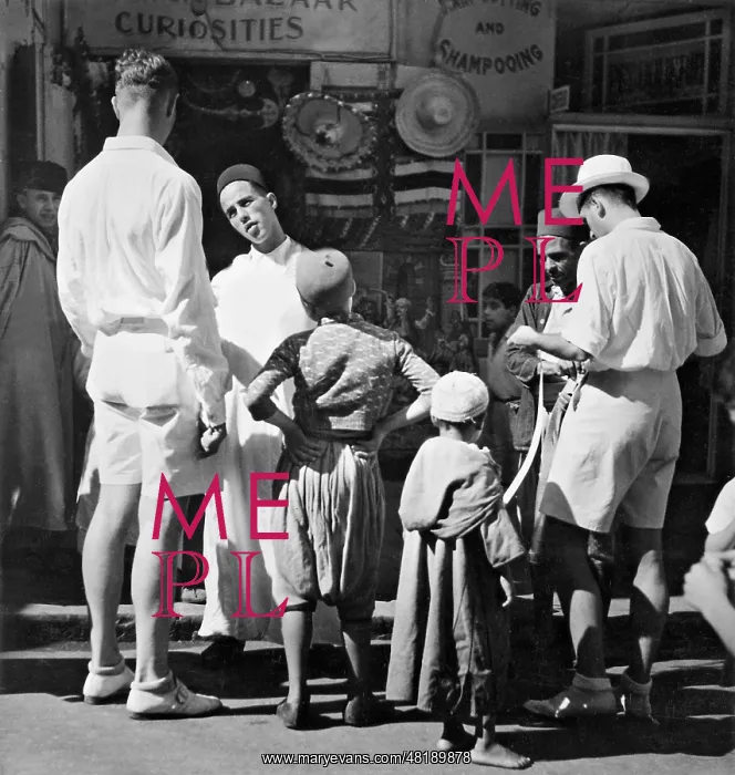 : Tourists in Tangier, 1940 : Tourists in Tangier, 1940