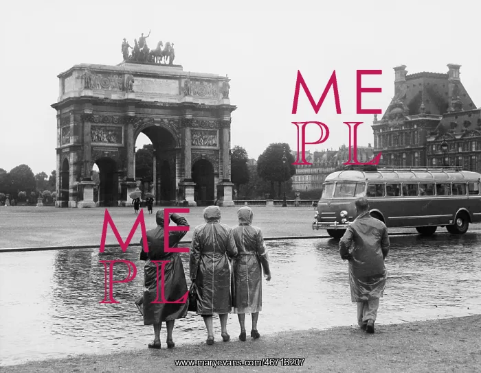 : Tourists viewing the Arc de Triomphe du Carrousel : Tourists viewing the Arc de Triomphe du Carrousel