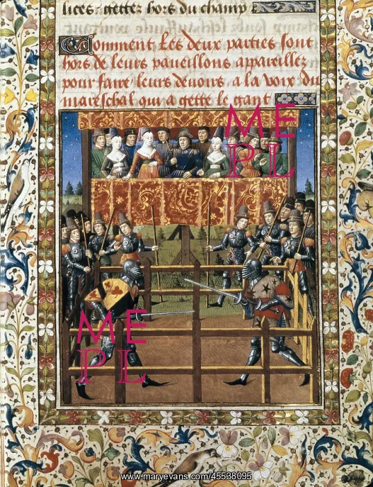 : Tournament (15th c.). Gothic art. Miniature Painting : Tournament (15th c.). Gothic art. Miniature Painting