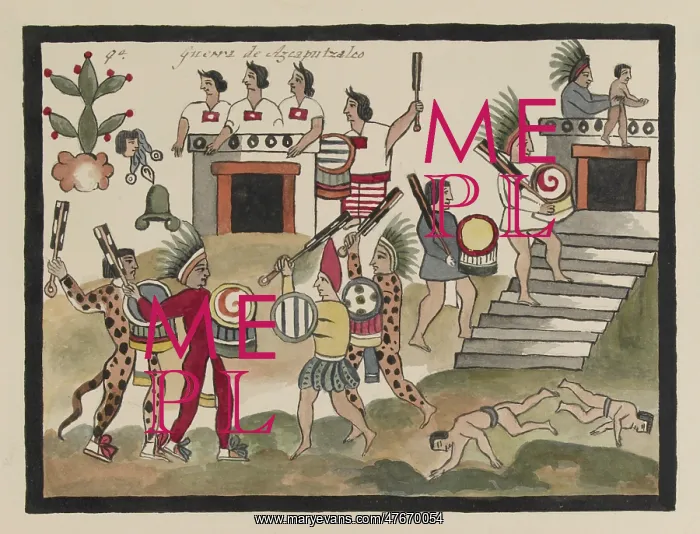 : Tovar Codex, Battle of Azcapotzalco, 1430 : Tovar Codex, Battle of Azcapotzalco, 1430