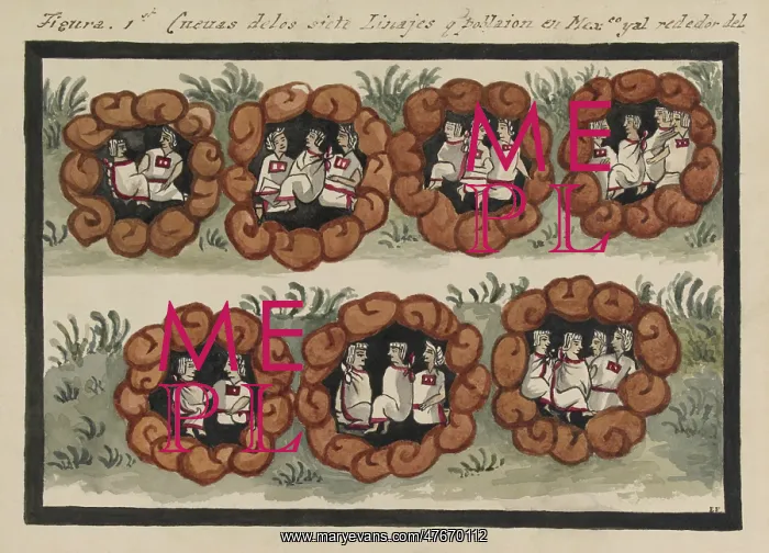 : Tovar Codex, Origin of the Aztec Tribes : Tovar Codex, Origin of the Aztec Tribes