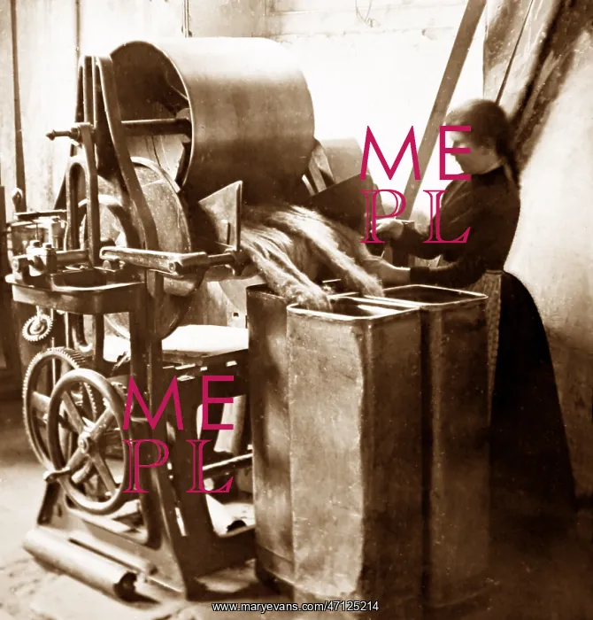  : A tow balling machine, linen production, Victorian period