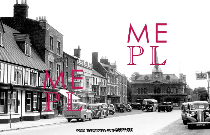  : Towcester, Market Place and Town Hall c1955