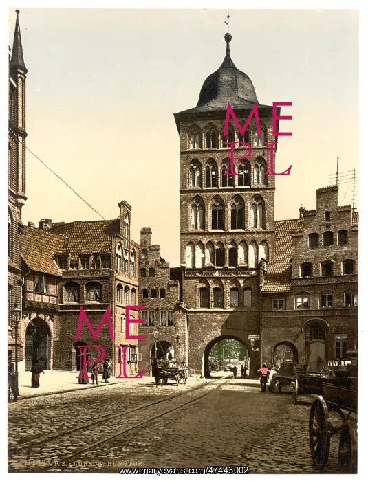 : Tower arch, Lubeck, Germany : Tower arch, Lubeck, Germany