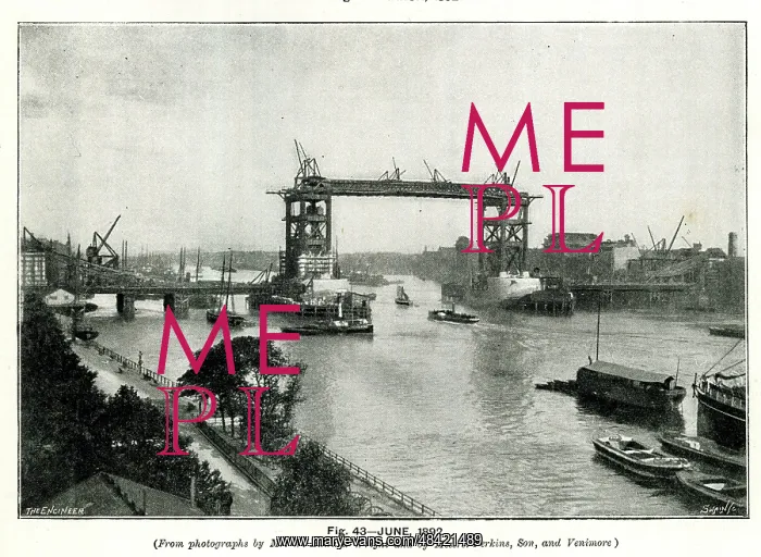  : Tower Bridge under construction, June 1892