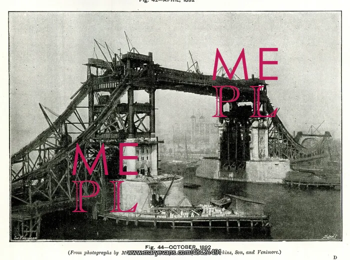  : Tower Bridge under construction, October 1892