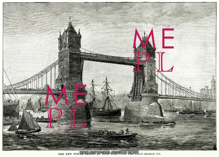 : Tower Bridge, London 1887 : Tower Bridge, London 1887