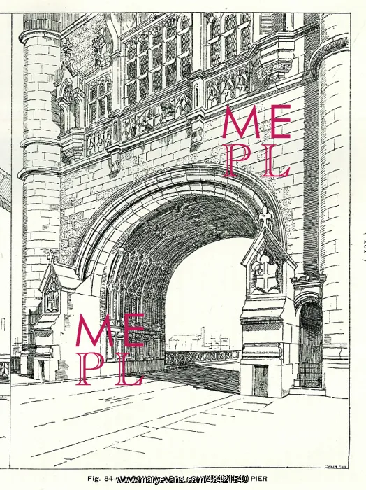 : Tower Bridge, Masonry Arch over North Pier : Tower Bridge, Masonry Arch over North Pier