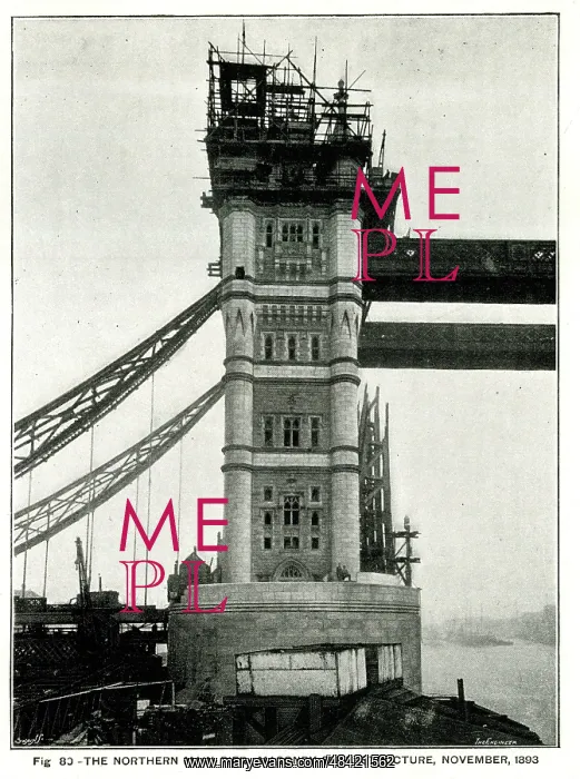 : Tower Bridge, Northern Main Pier, masonry superstructure : Tower Bridge, Northern Main Pier, masonry superstructure