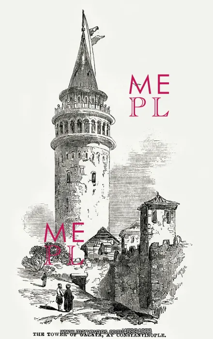 : Tower of Galata, Constantinople 1854 : Tower of Galata, Constantinople 1854