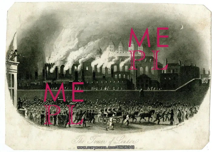 : The Tower of London on fire : The Tower of London on fire
