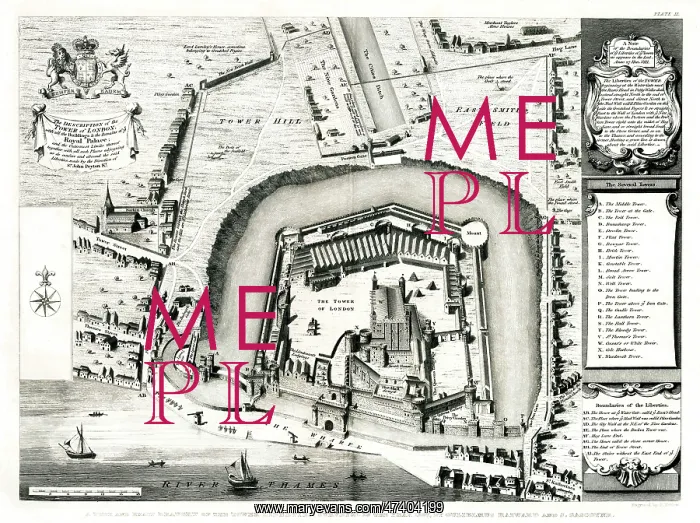 : Tower of London and surrounding area 1597 : Tower of London and surrounding area 1597