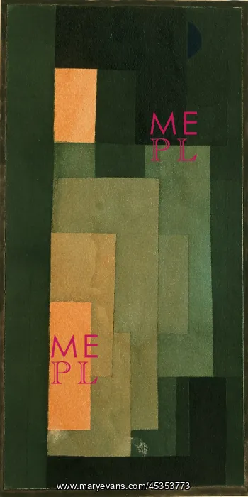 : TOWER IN ORANGE AND GREEN, by Paul Klee : TOWER IN ORANGE AND GREEN, by Paul Klee