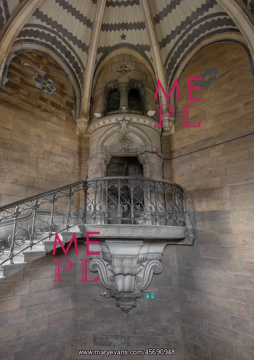 : Tower staircase, Basilique Notre-Dame de Fourviere, Lyon : Tower staircase, Basilique Notre-Dame de Fourviere, Lyon