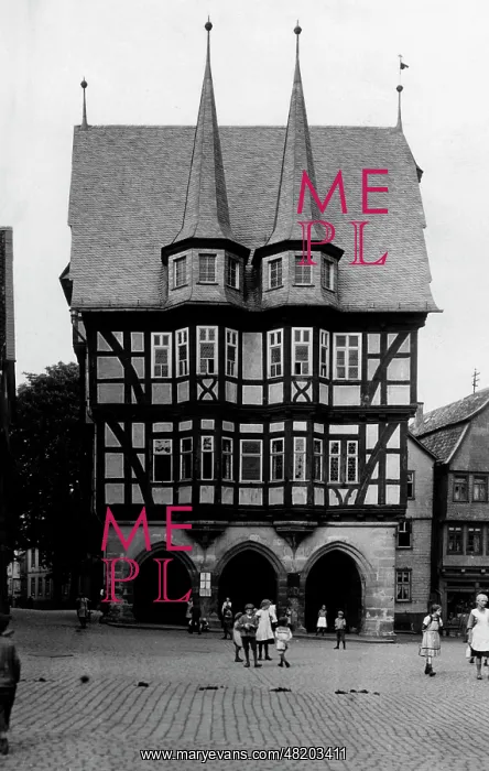 : The town hall of Alsfeld, 1931 : The town hall of Alsfeld, 1931