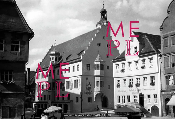 : Town Hall in Noerdlingen, 1934 : Town Hall in Noerdlingen, 1934