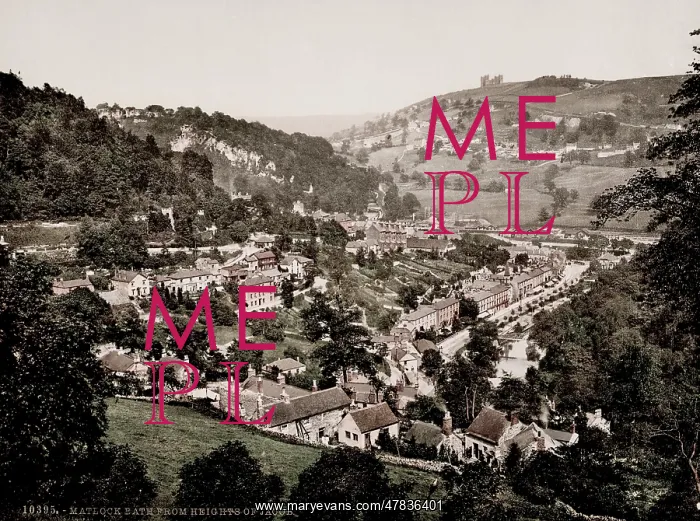 : Town of Matlock from the Heights of Jacob, Peak District : Town of Matlock from the Heights of Jacob, Peak District