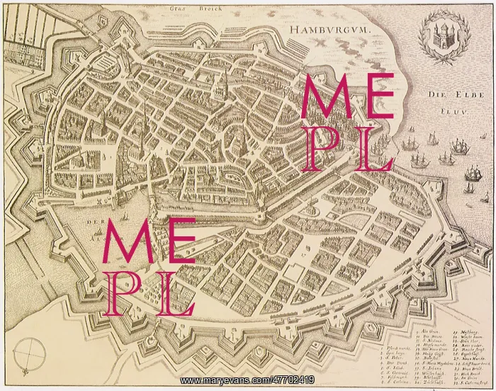  : Town Plan of Hamburg 1645