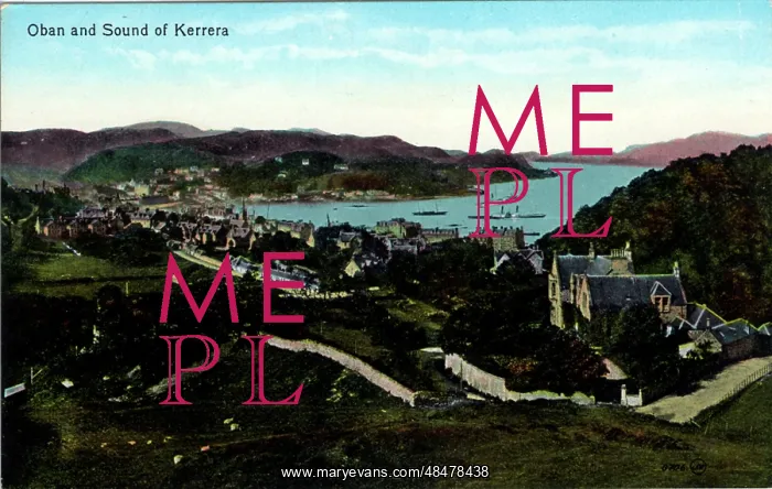 : The Town & the Sound of Kerrera, Oban, Argyllshire : The Town & the Sound of Kerrera, Oban, Argyllshire