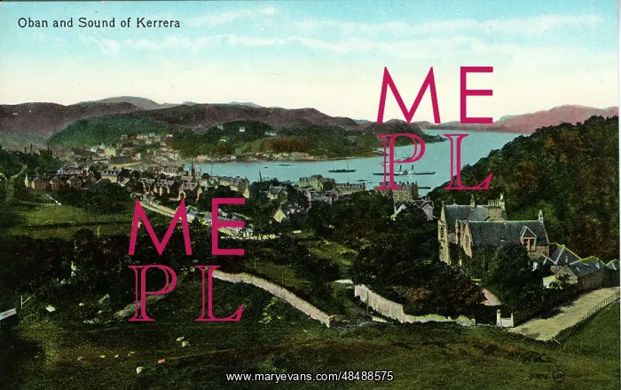 : Town & The Sound of Kerrera, Oban, Argyllshire : Town & The Sound of Kerrera, Oban, Argyllshire