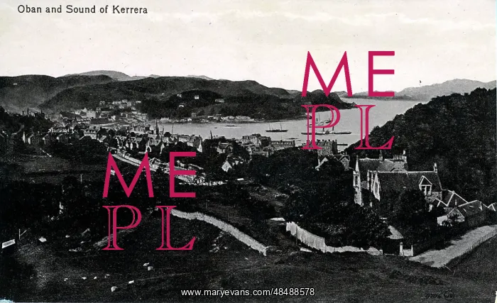 : Town & The Sound of Kerrera, Oban, Argyllshire : Town & The Sound of Kerrera, Oban, Argyllshire