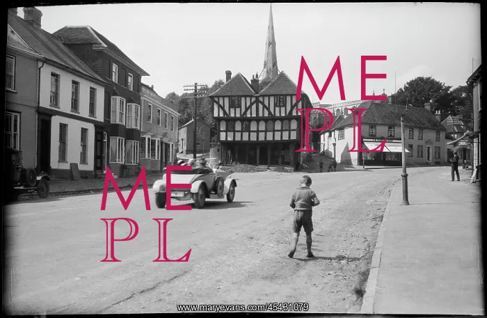 : Town Street in Thaxted towards the Guildhall : Town Street in Thaxted towards the Guildhall