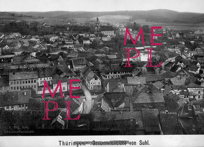 : The Town of Suhl in Thuringia, 1899 : The Town of Suhl in Thuringia, 1899