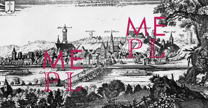 : Town view of Landsberg am Lech, around 1720 : Town view of Landsberg am Lech, around 1720