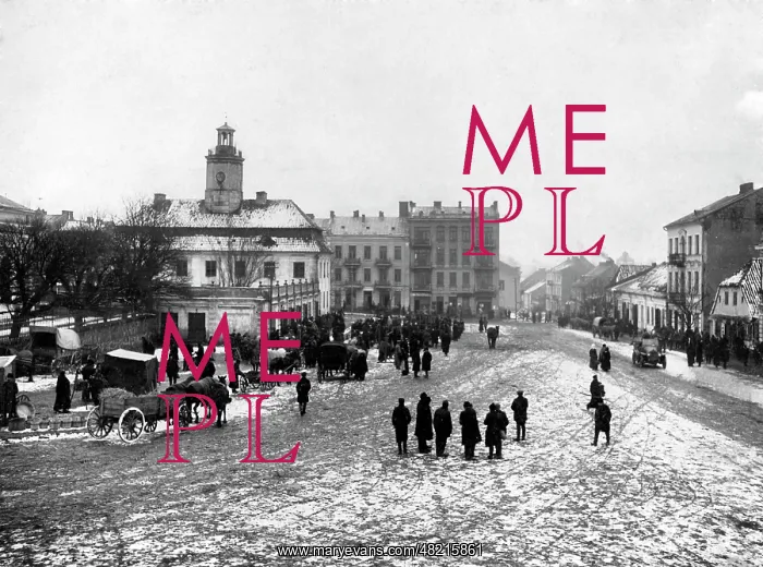 : The townhall in occupied Mlawa, 1915 : The townhall in occupied Mlawa, 1915