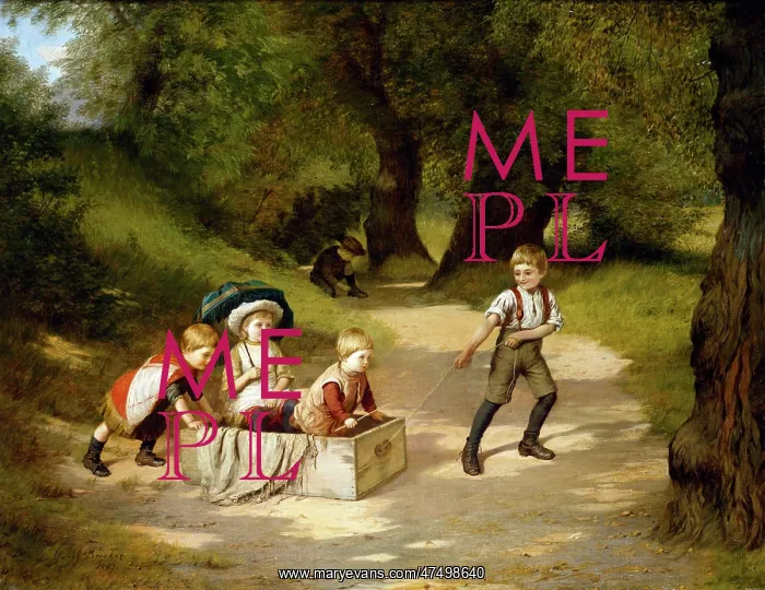 : The Toy Carriage – children playing : The Toy Carriage – children playing