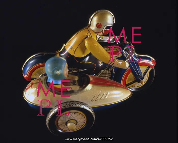 : Toy motorcycle with sidecar : Toy motorcycle with sidecar