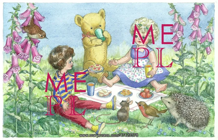 : Toy Tea Party by Molly Brett : Toy Tea Party by Molly Brett
