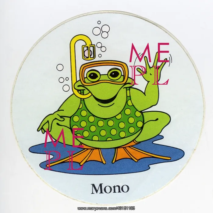 : toys, advertising, sticker, frog Mono, round : toys, advertising, sticker, frog Mono, round