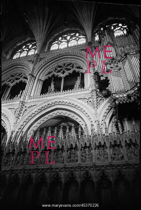 : Traceried windows above the choir in Ely Cathedral : Traceried windows above the choir in Ely Cathedral