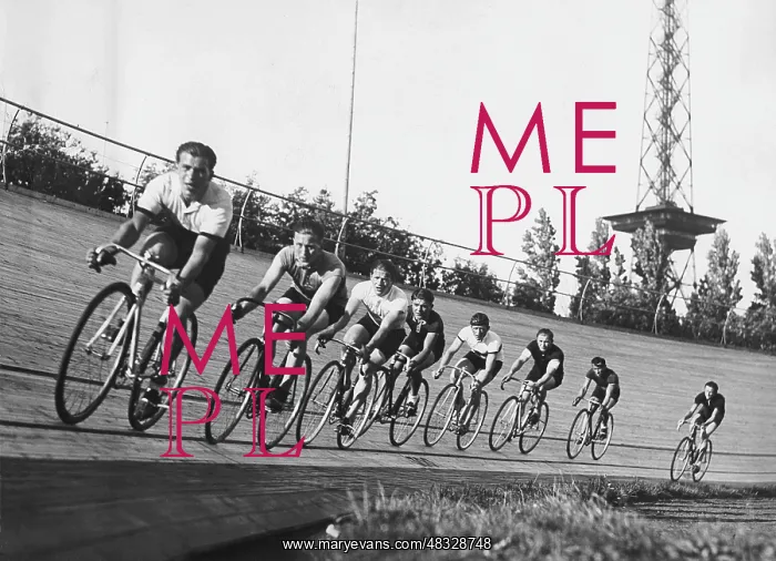 : Track cyclist during training, 1936 : Track cyclist during training, 1936