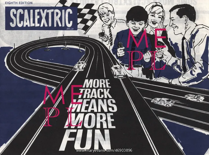 : More track means more fun - illustration in Scalextric broch : More track means more fun - illustration in Scalextric broch