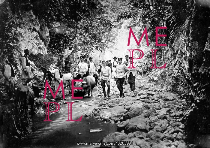 : Track near a river in the Struma area, 1916 : Track near a river in the Struma area, 1916
