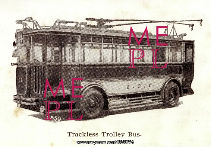 : Trackless trolley bus made by Ransomes of Ipswich : Trackless trolley bus made by Ransomes of Ipswich