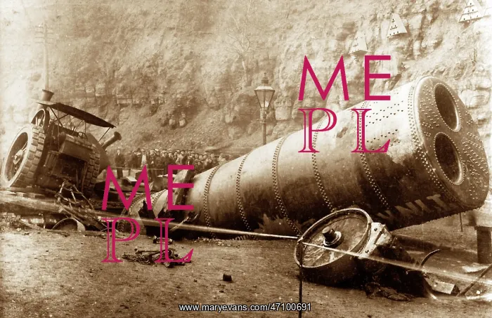  : Traction engine accident at the Glen, Waterfoot in 1902