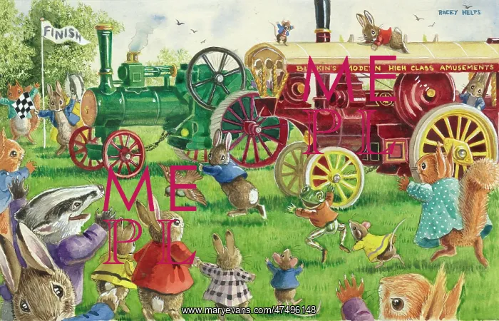 : The Traction-Engine Race - with animals : The Traction-Engine Race - with animals