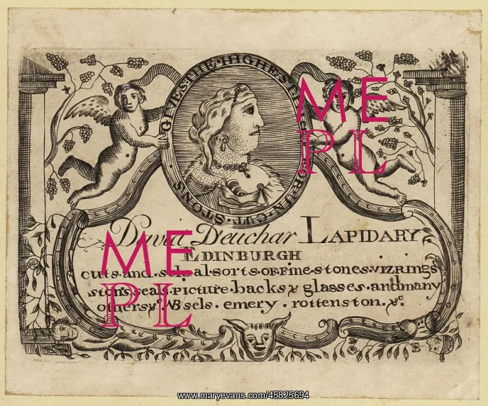 : Trade card of David Deuchar, 1743-1808, Scottish engraver : Trade card of David Deuchar, 1743-1808, Scottish engraver