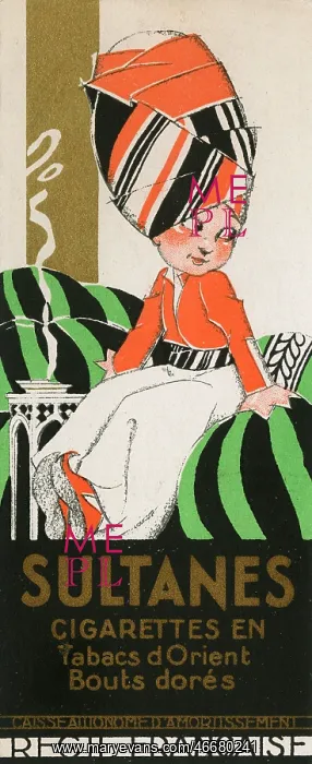 : Trade Card for Sultanes Cigarettes : Trade Card for Sultanes Cigarettes