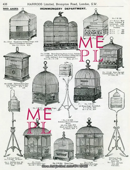 : Trade catalogue for bird cages 1911 : Trade catalogue for bird cages 1911